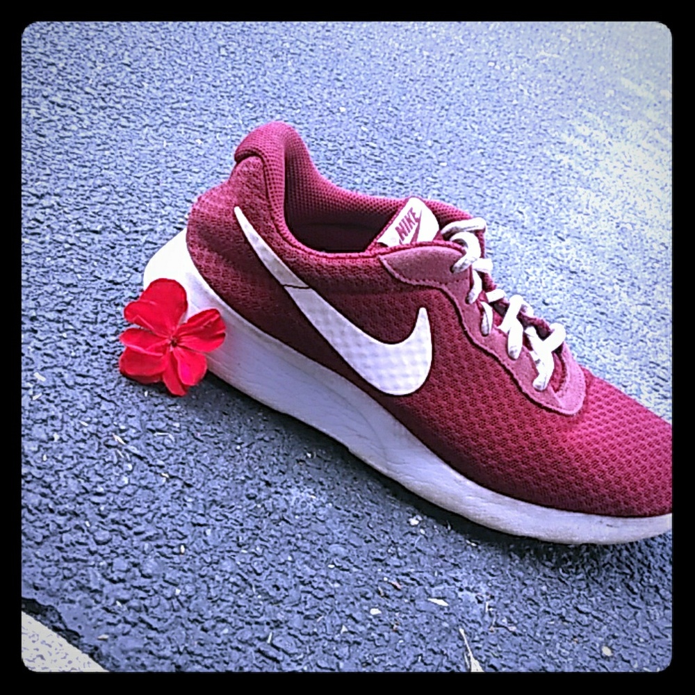 We are selling maroon Nikes